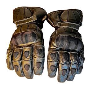 BILT DEMON H20 SPORT Motorcycle GLOVES Size 2XL BLK Leather Waterproof